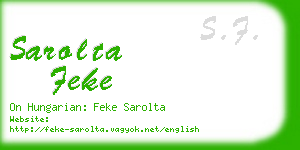 sarolta feke business card